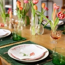 TULIPES - 8 Serviettes de Table en Lin