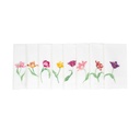TULIPES - 8 Serviettes de Table en Lin