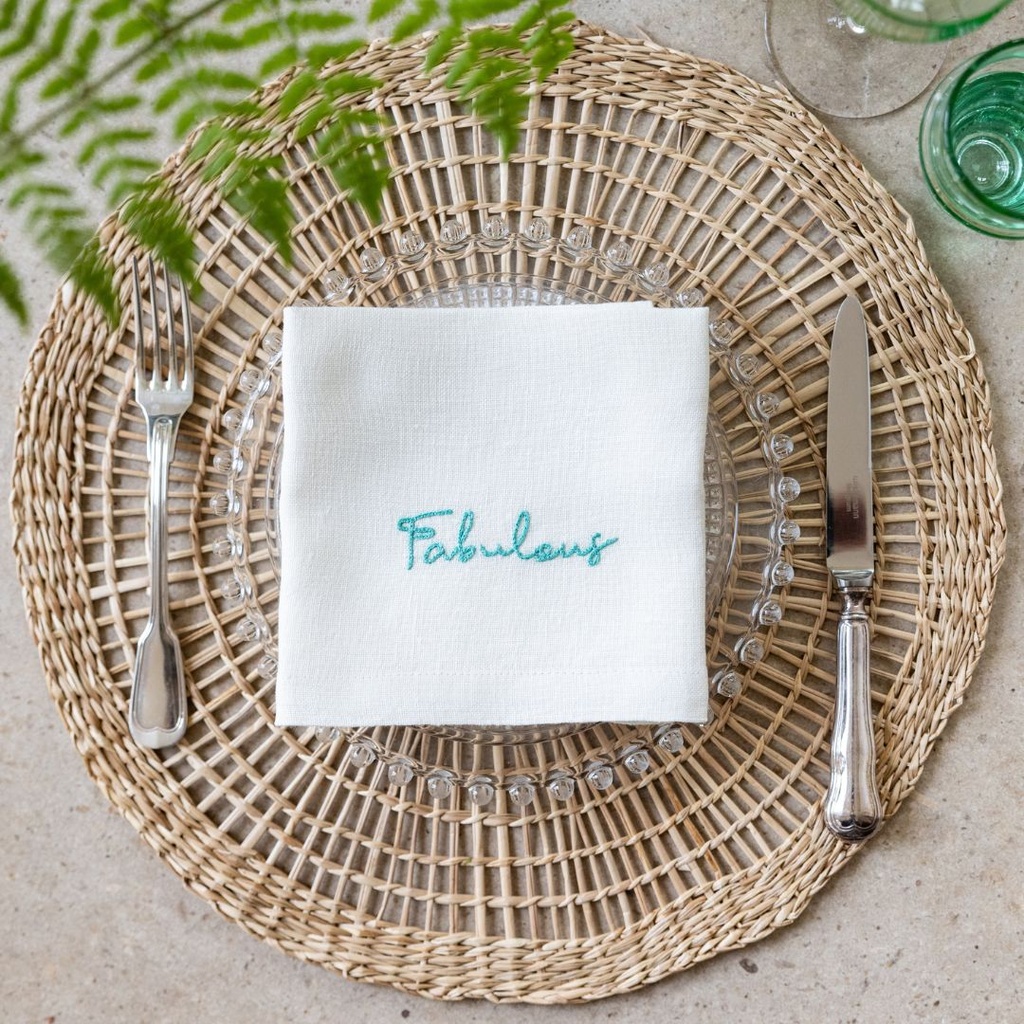 FABULOUS - 8 Serviettes de Table en Lin