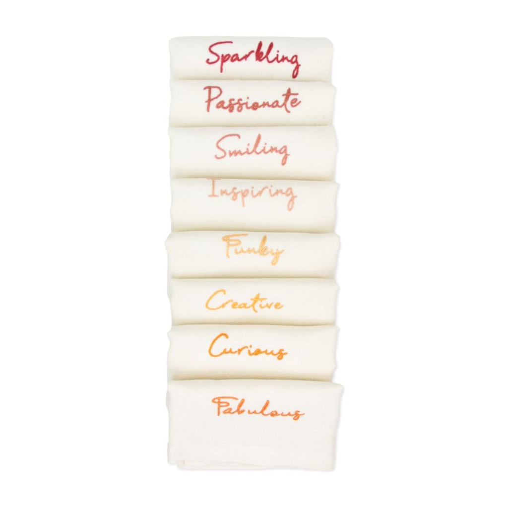 FABULOUS - 8 Serviettes de Table en Lin