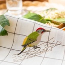 OISEAUX DU JARDIN - Torchon de Cuisine en Lin