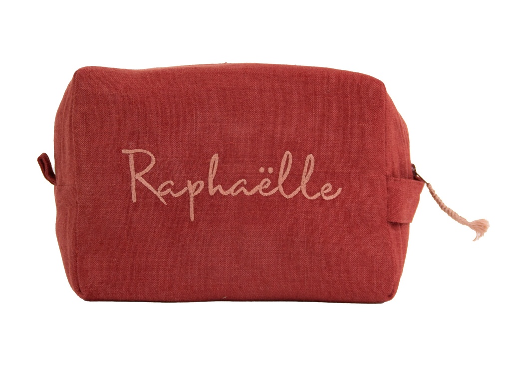 PERSONNALISABLE - Trousse de Toilette en Lin