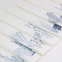 POISSONS ATOLL - 8 Sets de Table en Lin Blanc