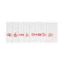POISSONS ATOLL - 8 Serviettes de Table en Lin Blanc 