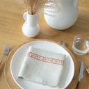 FRISE ETHNIQUE - 6 Serviettes de Table en Lin