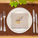 PETITS GIBIERS - 6 Serviettes de Table en Lin
