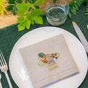 PETITS GIBIERS - 6 Serviettes de Table en Lin