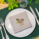 PETITS GIBIERS - 6 Serviettes de Table en Lin