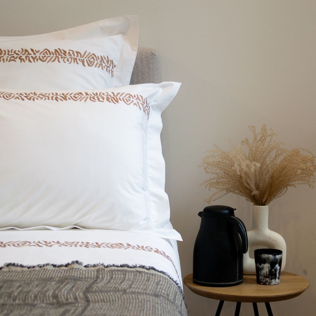 FRISE MILIA - Housse de Couette Double en Percale de Coton Égyptien