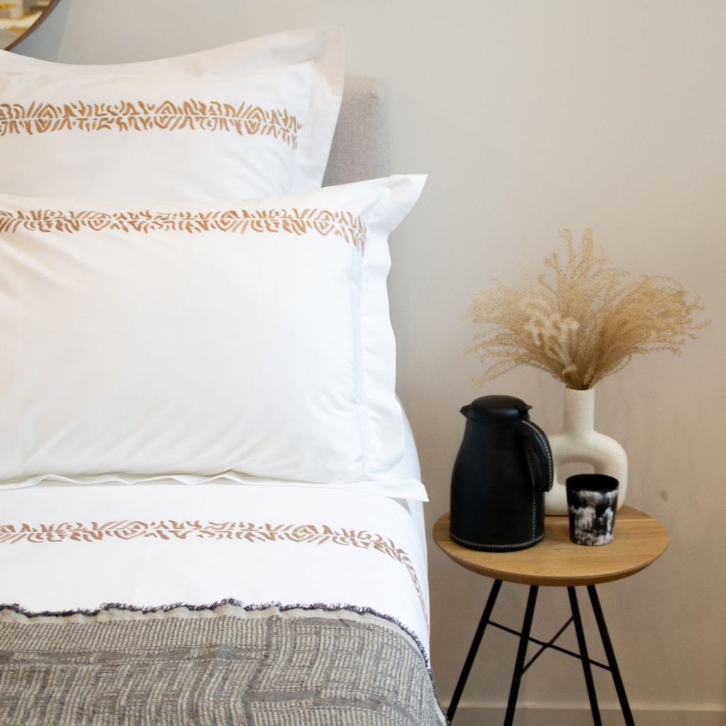 FRISE MILIA - Housse de Couette Double en Percale de Coton Égyptien