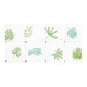 FEUILLES TROPICALES - 8 Serviettes de Table
