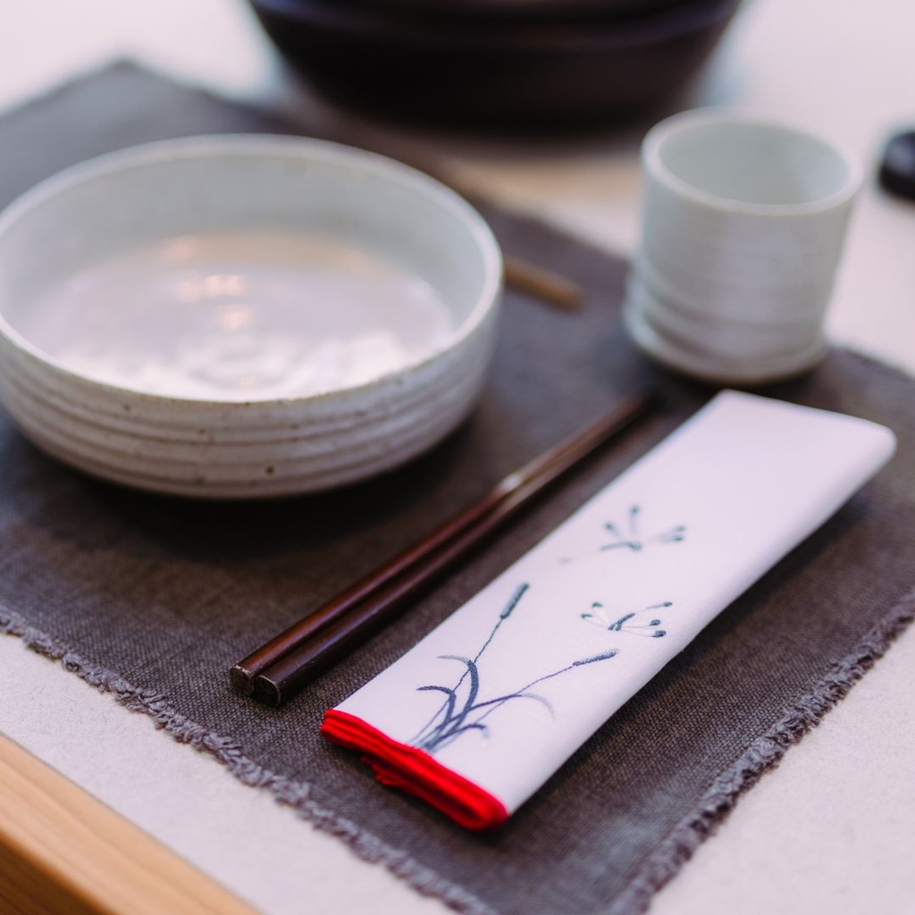 SHIBUI - 6 Serviettes de Table en Lin