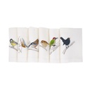 OISEAUX DE JARDIN  - 6 Serviettes de Table