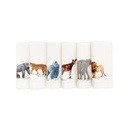 ANIMALS OF AFRICA - 6 Oyster Linen Table Napkins