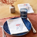 ATOLL FISH & CORALS - 8 White Linen Napkins