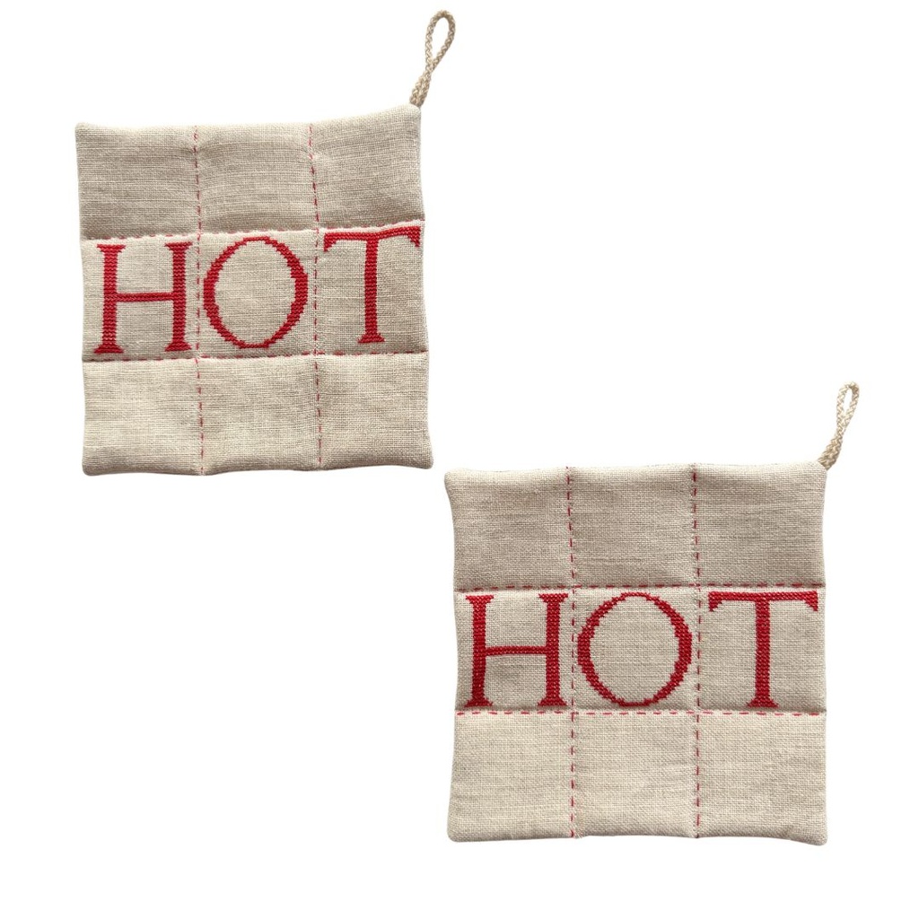 HOT - Linen Potholders 