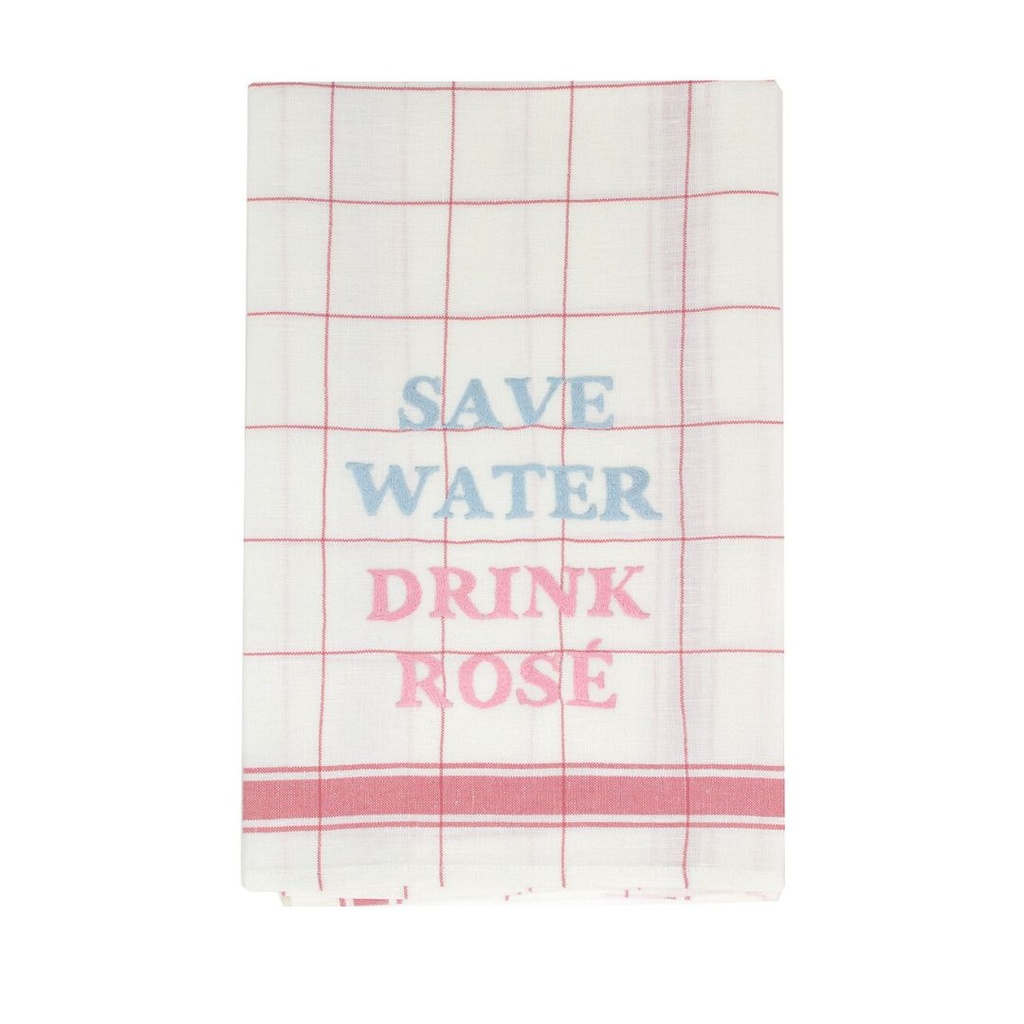 SAVE WATER - Linen Kitchen Towel