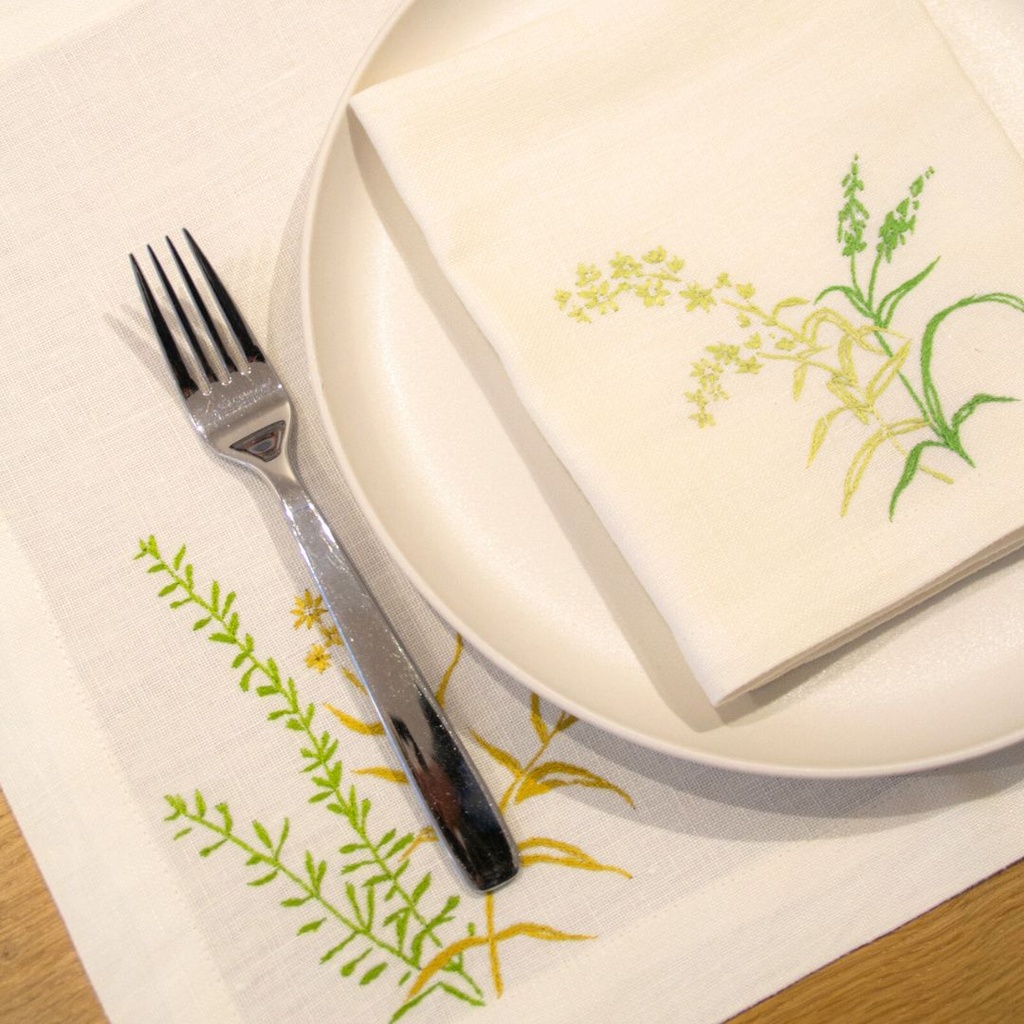 WILD FLOWERS - Set of 6 Linen Placemats