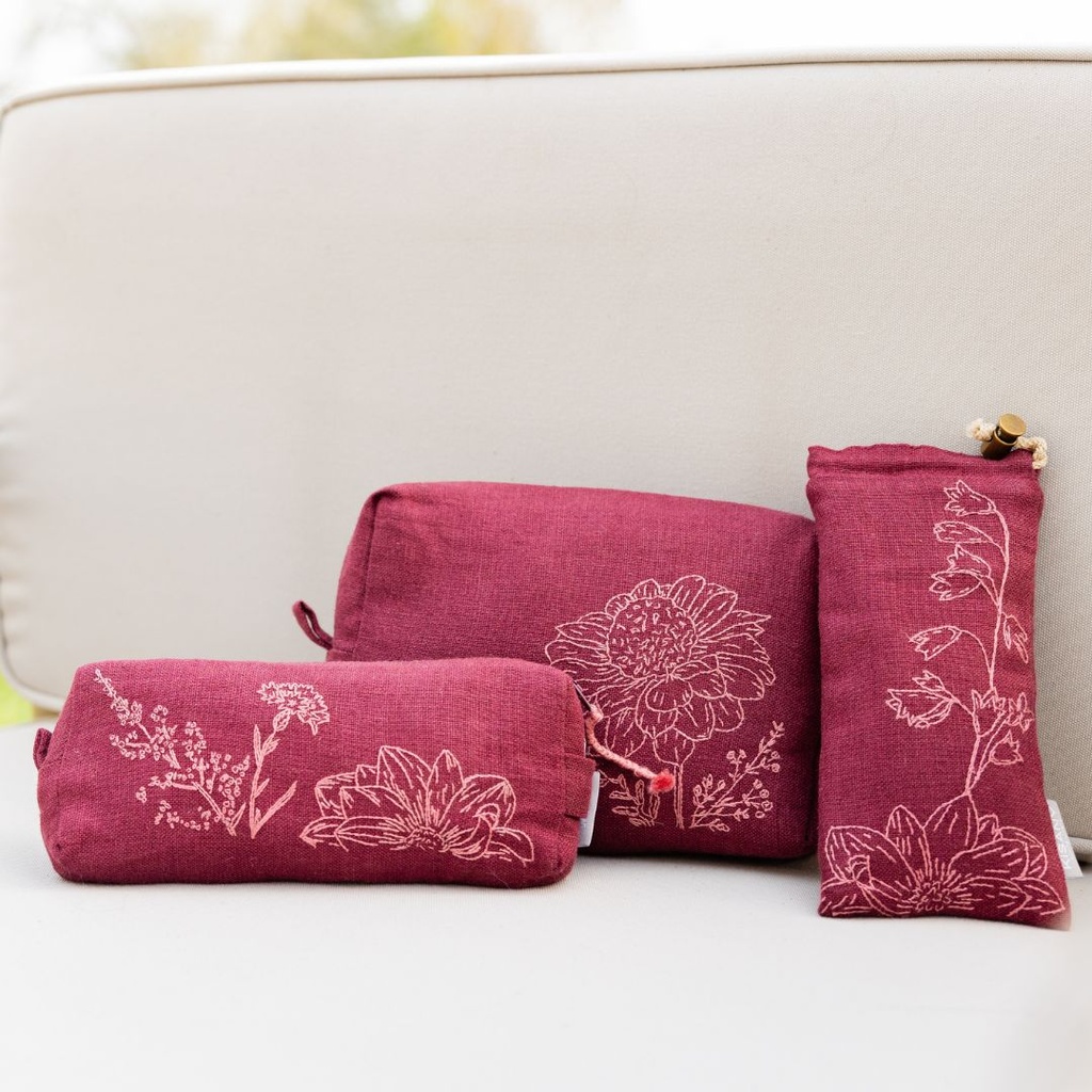 FLEURS DE JOUY - Trousse Medium en Lin