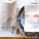 POISSONS ATOLL - 8 Sets de Table en Lin Blanc