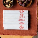 ATOLL FISH - Set of 6 linen cocktail napkins