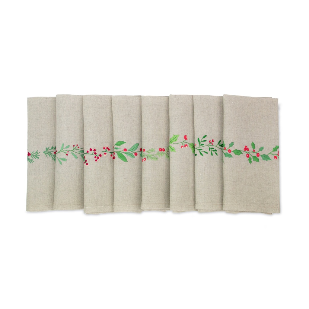 WINTER GARDEN - 8 Linnen Servetten