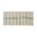 WINTER GARDEN - 8 Serviettes de Table en Lin