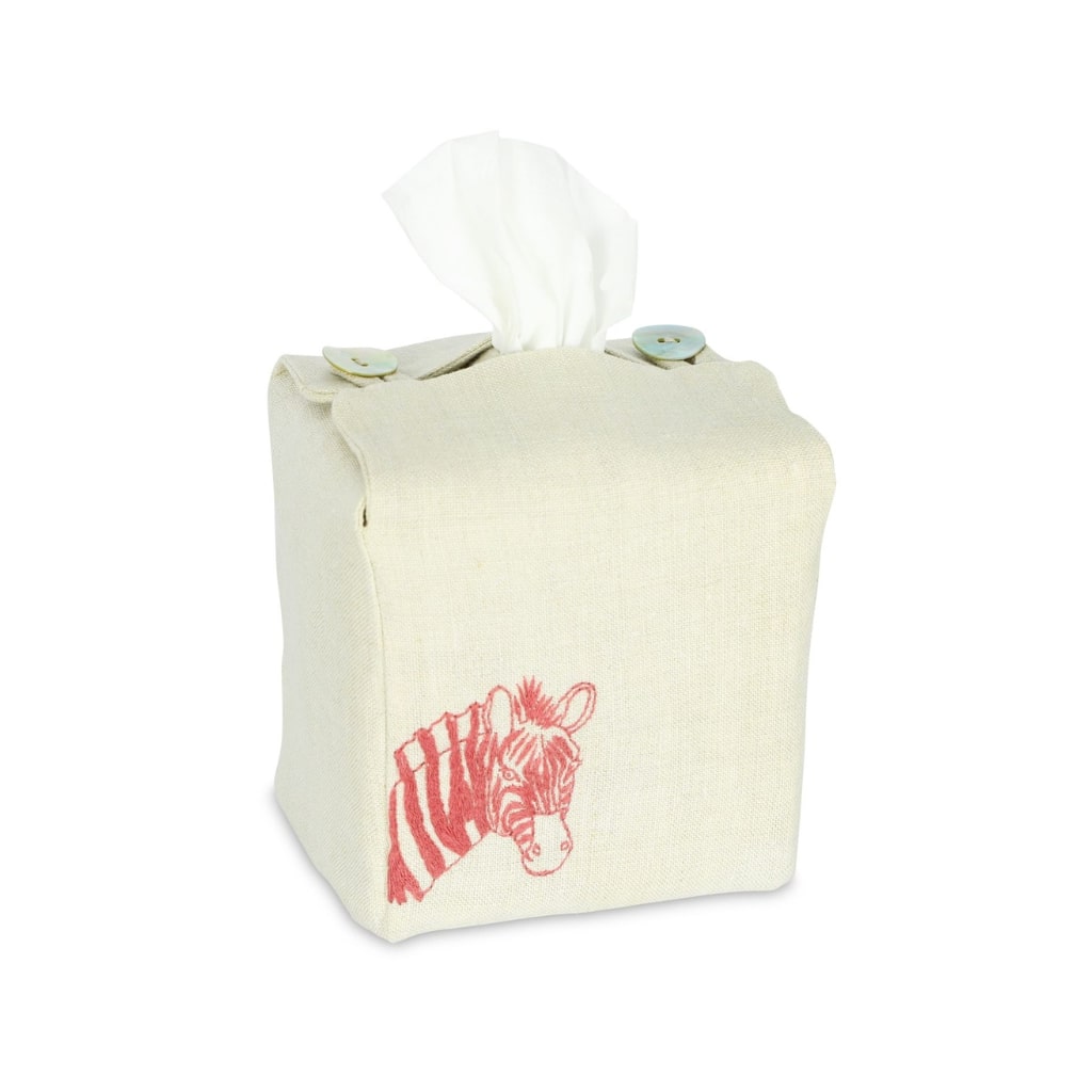 ZEBRA - Linen Tissue Box Cover