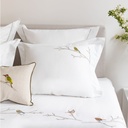 BIRDS FROM OUR GARDEN - Double Duvet Cover in Egyptian Cotton Percale