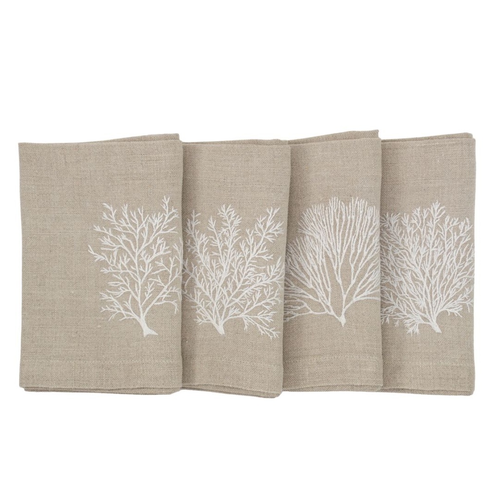 CORAUX GORGONES - 4 Serviettes de Table 