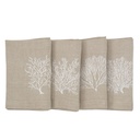 GORGONIAN CORALS - 4 Linen Table Napkins