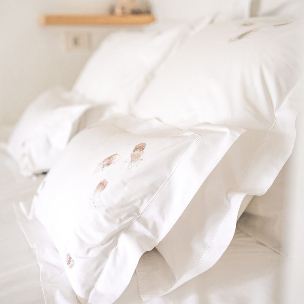 CLASSIC FEATHERS - Duvet Cover in Egyptian Cotton Percale