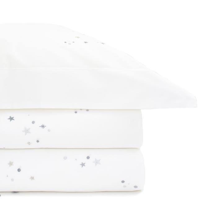 STELLA - Housse de Couette Double en Percale de Coton Égyptien