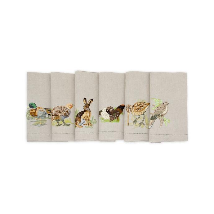 FOREST ANIMALS - 6 Table Napkins 