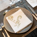 FERNS - 8 Linen Table Napkins 