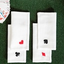 BRIDGE - 4 Serviettes Cocktail en Lin