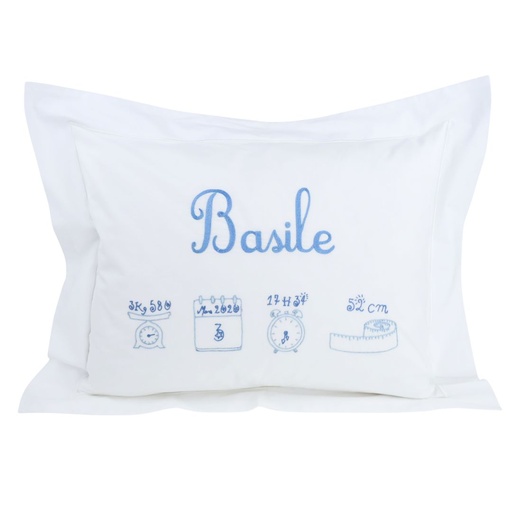 PERSONNALISABLE - Petite Taie en Percale de Coton Égyptien