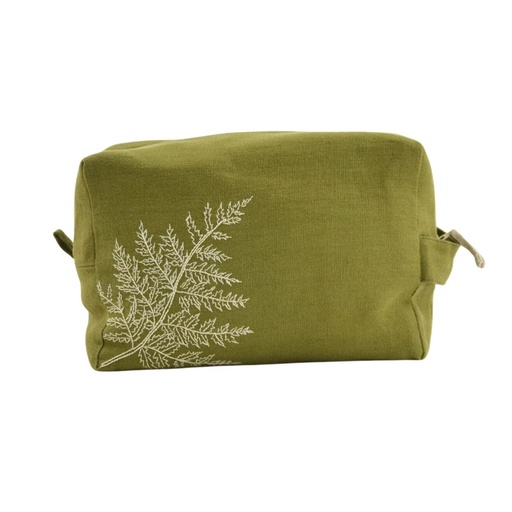 FERNS - Linen Jumbo Toiletries Bag