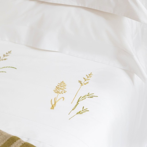 GRAMINÉES - Housse de Couette Double en Percale de Coton Égyptien