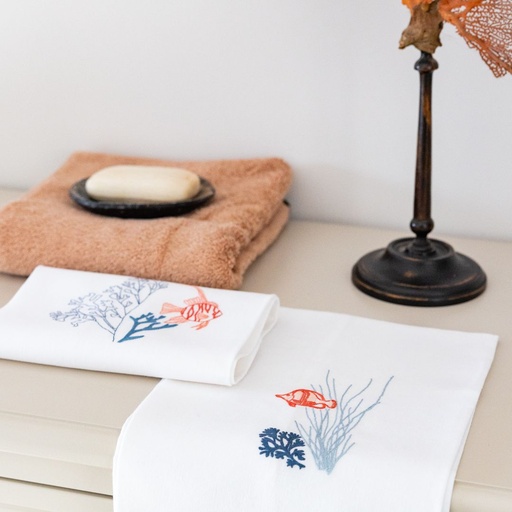 ATOLL FISHES - Linen Guest Towels