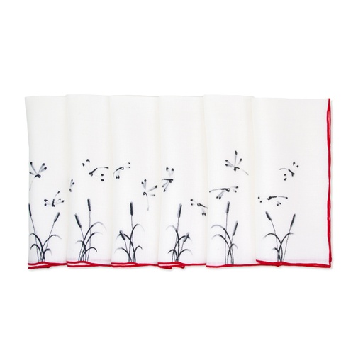 SHIBUI - 6 Serviettes de Table en Lin