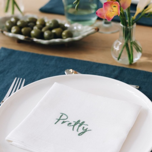 COMPLIMENTS - 12 Linen Table Napkins