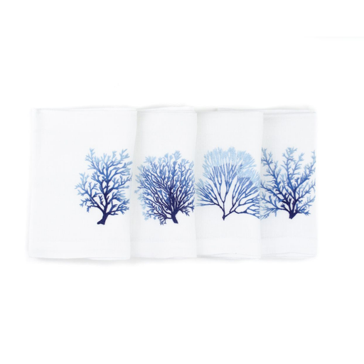 GORGONIAN CORALS - 4 Linen Table Napkins