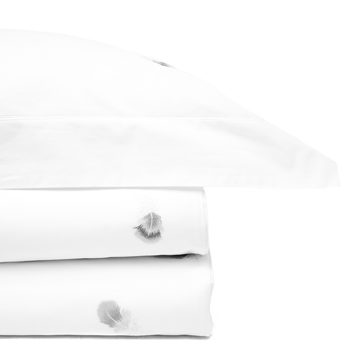 CLASSIC FEATHERS - Pillowcase in Egyptian Cotton Percale